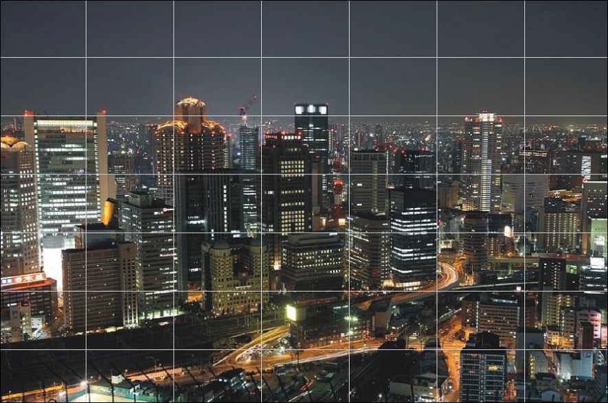 Фотоплитка с изображением ночного города