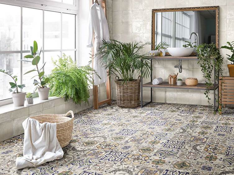 воплощение Прованса в керамограните для гостиной