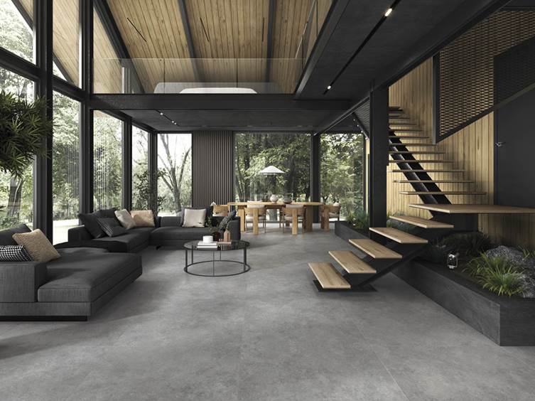 напольный керамогранит для дома в стиле лофт
