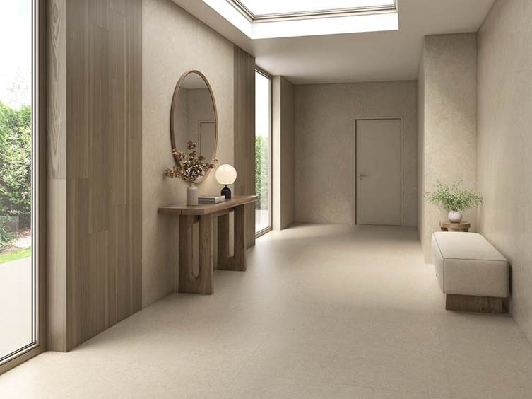 теплый белый керамогранит в прихожую