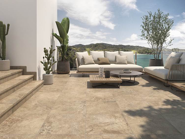 керамогранит для открытых патио с рисунком под камень