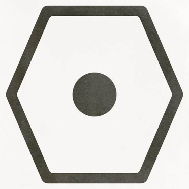 фото Керамогранит Pop Tile Janis-R Nacar 29.3 29.3x29.3  двухцветный цвет, ар деко, классический, современный, черно-белый стиль от Vives Ceramica (Испания)