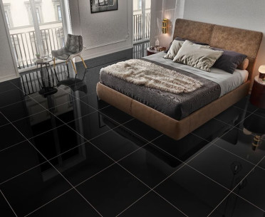 Плитка BLACK AND WHITE от Velsaa (Индия) в интерьере, стиль: современный, черно-белый