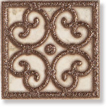фото Бордюр  NAVONA TOZZETTO MIDDLE AGE WHITE 6x6  белый цвет, античный, кантри, классический, рустика стиль от Vallelunga Ceramica (Италия)