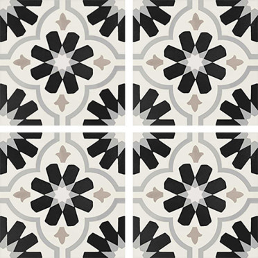 фото Керамогранит DECO ANTHOLOGY ETNIC B B&W 20x20  разноцветная цвет, пэчворк, ретро стиль от Elios/Exelle (Италия)