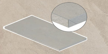 фото Фронтальная ступень SHALE TAUPE GRADONE ASSEMBLATO (SL06G5A) 30x120  коричневый цвет, классический, современный стиль от Italgraniti (Италия)