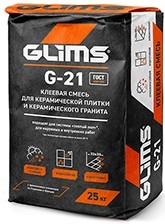 Клей для плитки и керамогранита GLIMS-G 21 (25 kg)