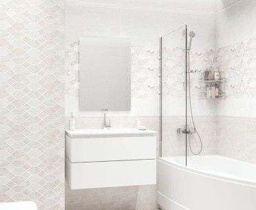 Плитка ROXANA/BLARE/VIALLE от Alma Ceramica (Россия) в интерьере, стиль: романтизм, современный