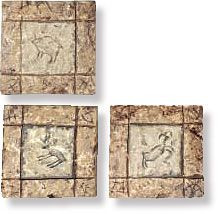 фото Декор FORMELLA GRAFFITI NOCE (3 pz.) 10x10  черный цвет, от Cir Ceramiche (Италия)