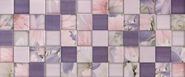 фото Настенная плитка Aquarelle lilac wall 03 25x60  фиолетовая цвет, романтизм стиль от Gracia Ceramica (Россия)