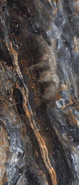 фото Керамогранит Titanium Lawa Nero Polished (N20340) 120x280  коричневый цвет, классический, современный, черно-белый стиль от Neodom (Индия)