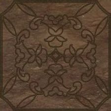 фото Вставка CLASSICO MARRON DAMASCO BRONZO CUT ON SIZE 7x7  бронзовый/медный цвет, античный, классический стиль от Vallelunga Ceramica (Италия)