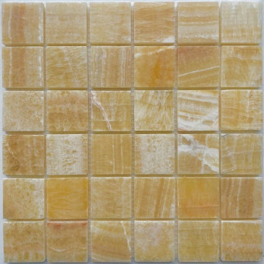 фото Мозаика PIX307  из оникса Honey onyx (48x48) 30.5x30.5x8  желтый цвет, классический, современный стиль от Pixmosaic (Китай)