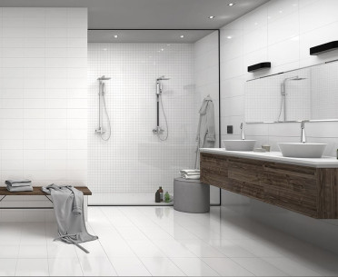 Плитка COLORES от Porcelanicos HDC (Испания) в интерьере, стиль: лофт, современный, черно-белый