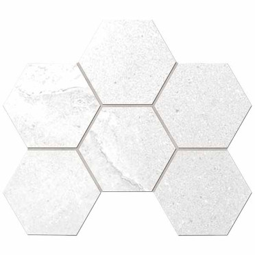 фото Мозаика KAILAS KA00 Hexagon непол.(10 мм) 25x28.5  белый цвет, лофт, современный стиль от Ametis (Россия)