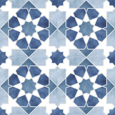 фото Напольная плитка Rabat Blue 45x45  синий цвет, ар деко, милано, прованс, пэчворк, современный стиль от Kerlife Ceramicas (Испания)