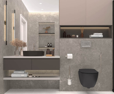 Плитка CAPRI GRIS от Laparet в интерьере, стиль: современный