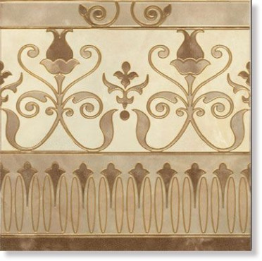 фото Вставка Cenefa Onix beige 41x41  бежевый цвет, античный, классический стиль от Undefasa (Испания)