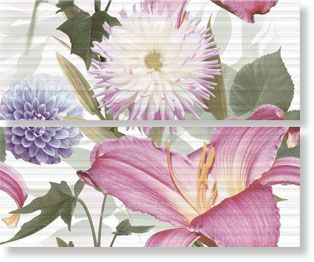 фото Панно Fantasy Bouquet (к-т 2 шт 20*50) 40x50 от Europa Ceramica (Испания)