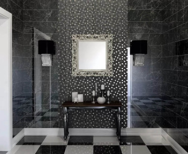 Плитка АСТОРИЯ от Kerama Marazzi (Россия) в интерьере, стиль: античный, классический, современный, черно-белый