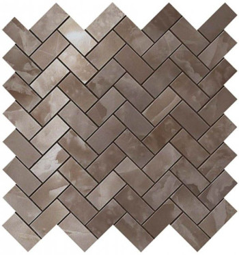 фото Мозаика S.O. Black Agate Herringbone Mosaic 30.5x30.5  черный цвет, античный, классический, современный стиль от Atlas Concorde (Россия)