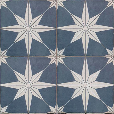 фото Керамогранит SCINTILLA Midnight Blue Pre-cut 45x45  синий цвет, пэчворк стиль от Etili Seramik (Турция)