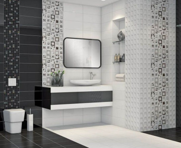 Плитка BLACK&WHITE от Ibero Ceramicas (Испания) в интерьере, стиль: современный, черно-белый