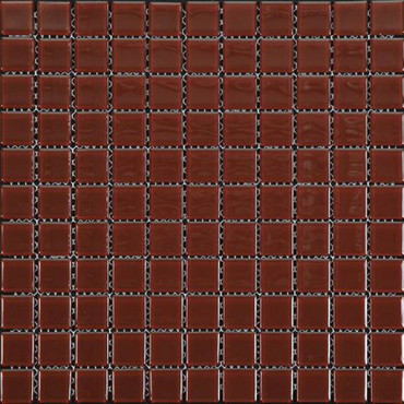 фото Мозаика COLOR PALETTE A-081 (B-081) глянцевая (25,8х25,8)  30x30  коричневый цвет, классический, современный, черно-белый стиль от Natural Mosaic (Китай)
