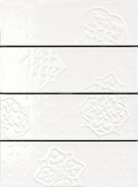 фото Декор Dec Mix 4 White R4GP без подбора 10x30  белый цвет, ретро, современный стиль от Ragno (Италия)
