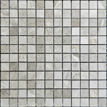 фото Мозаика PIX 330 Tundra Grey Полированая (23х23) 30.5x30.5x4  серый цвет, классический, ретро, современный стиль от Pixmosaic (Китай)