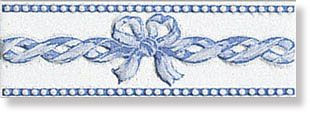 фото Бордюр Fiocco Bleu Alto List. 6.5x20  синий цвет, от Ceramiche Brennero (Италия)