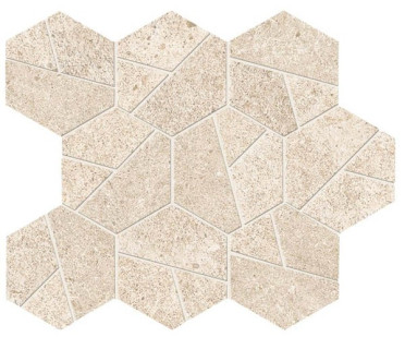 фото Мозаика Boost Stone Ivory Mosaico Hex (A7CU) 25x28.5  бежевый цвет, классический, лофт, современный, средиземноморский стиль от Atlas Concorde (Италия)