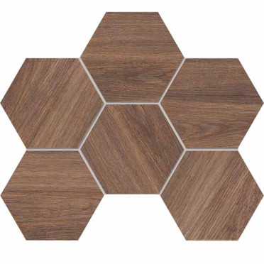 фото Мозаика SELECTION  SI02 Hexagon непол. 25x28.5x10  коричневый цвет, классический, лофт, современный, средиземноморский стиль от Ametis (Россия)