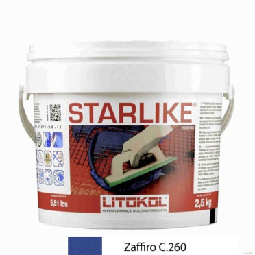 фото Litochrom Starlike C.260 синий (2,5кг)  синий цвет, от Litokol (Россия)