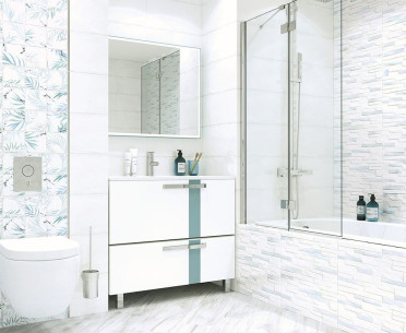 Плитка MIRT от Alma Ceramica (Россия) в интерьере, стиль: романтизм, современный