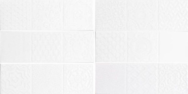 фото Настенная плитка ESENCIA RELIEVE BLANCO BRILLO (СП658) 10x30  белый цвет, современный стиль от Monopole (Испания)