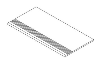фото Фронтальная ступень Boost Mineral Smoke Gradino (AIJF) 30x120  серый цвет, классический, лофт, современный, средиземноморский стиль от Atlas Concorde (Италия)