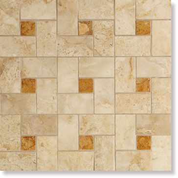 фото Мозаика MOSAICO NAVONA INTRECCIO BEIGE (3X3) 30x30  бежевый цвет, античный, кантри, классический, рустика стиль от Vallelunga Ceramica (Италия)