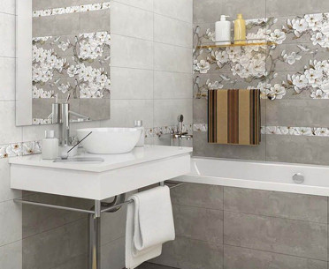 Плитка GREYS/POLI от Alma Ceramica (Россия) в интерьере, стиль: романтизм, современный