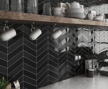 Плитка CHEVRON от Equipe Ceramicas (Испания) в интерьере, стиль: ар деко, ретро, романтизм, черно-белый
