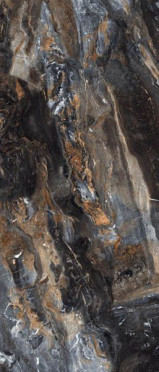 фото Керамогранит Titanium Lawa Nero Polished (N20378) 120x278  черный цвет, классический, современный, черно-белый стиль от Neodom (Индия)