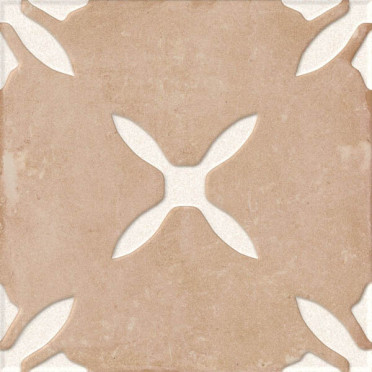 фото Керамогранит PANGEA CLAY FLOWER LT (3386040802) 22.3x22.3  бежевый цвет, ар деко, кантри, прованс, ретро, рустика, средиземноморский стиль от Harmony (Испания)