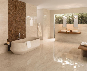 Плитка TRAVERTINO MEDICI от Porcelanosa (Испания) в интерьере, стиль: классический, современный