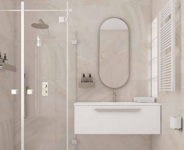 Плитка ONYX QUEEN CREAM от Ceradim (Индия) в интерьере, стиль: классический, современный