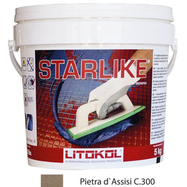 фото Litochrom Starlike C.300 коричневый (5 кг)  коричневый цвет, от Litokol (Россия)