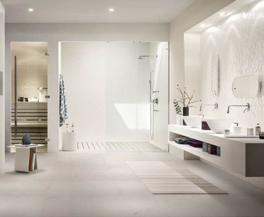 Плитка ESSENZIALE от Marazzi Italy (Италия) в интерьере, стиль: современный