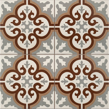 фото Керамогранит MANISA Red Pre-cut 45x45  разноцветная цвет, пэчворк, современный, черно-белый стиль от Etili Seramik (Турция)
