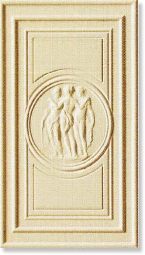 фото Декор Grazie Beige Inserto 25x45  бежевый цвет, английский, античный, классический, прованс стиль от FAP Ceramiche (Италия)
