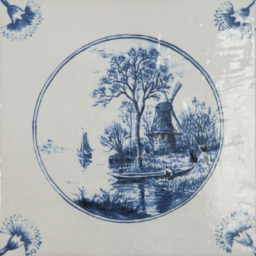 фото Настенная плитка СП796 GUADIANA Marinero Decor 22.3x22.3  двухцветный цвет, прованс, современный, средиземноморский стиль от Ecoceramic (Испания)