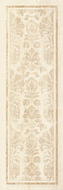 фото Настенная плитка Cassinia Beige Arabesca структ. рект. 25x75  бежевый цвет, классический стиль от Paradyz (Польша)